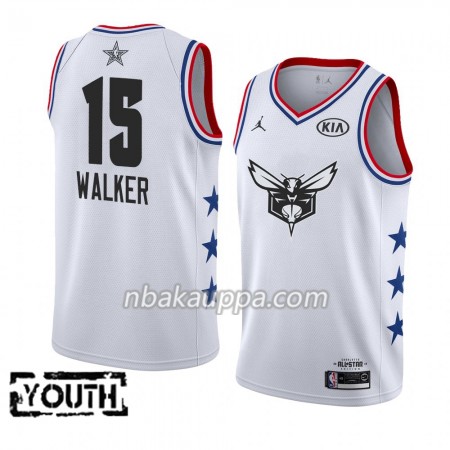 Charlotte Hornets Kemba Walker 15 2019 Kaikki tähti Jordan Brand Valkoinen Pelipaidat Swingman - Lasten